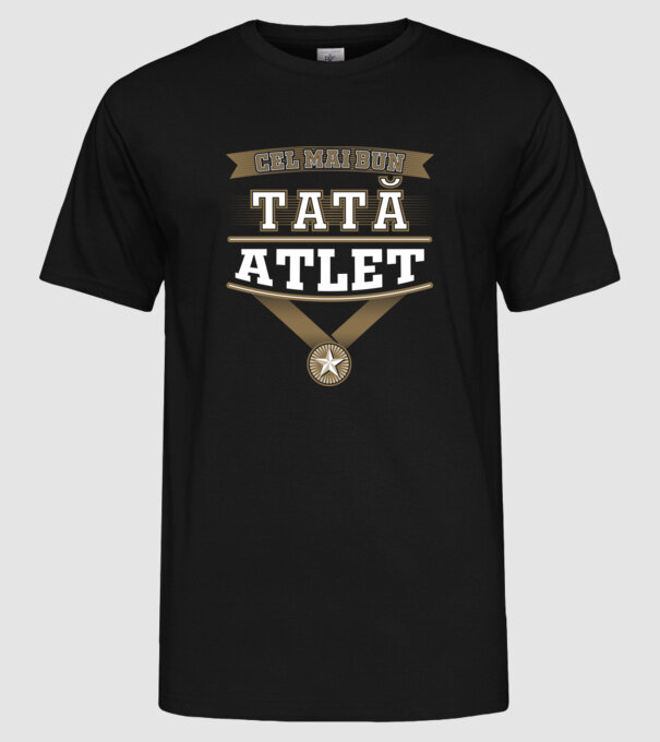Cel mai bun tată atlet model negru pe tricou