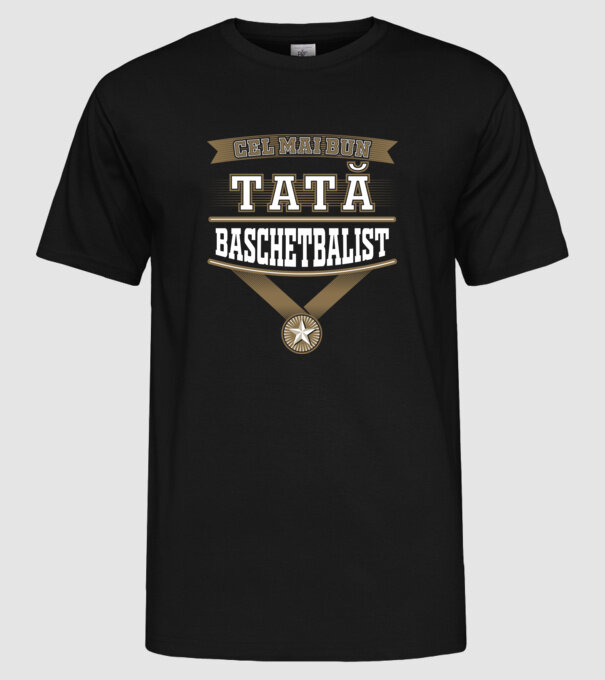 Cel mai bun tată baschetbalist model negru pe tricou