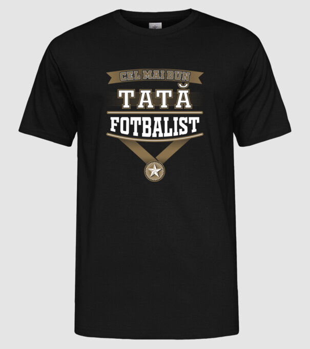 Cel mai bun tată fotbalist model negru pe tricou