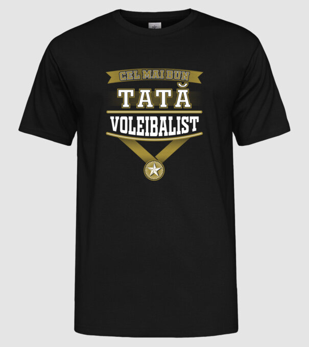 Cel mai bun tată voleibalist model negru pe tricou