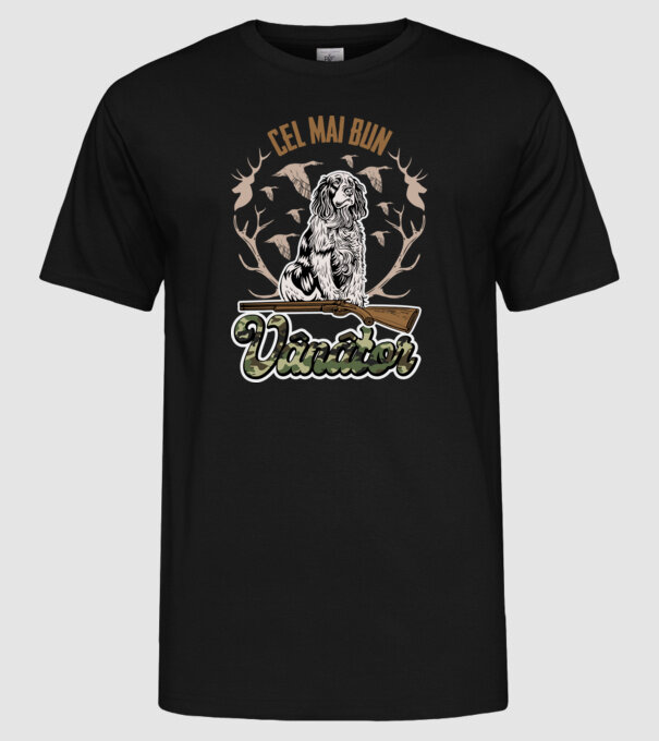 Cel mai bun vânător model negru pe tricou