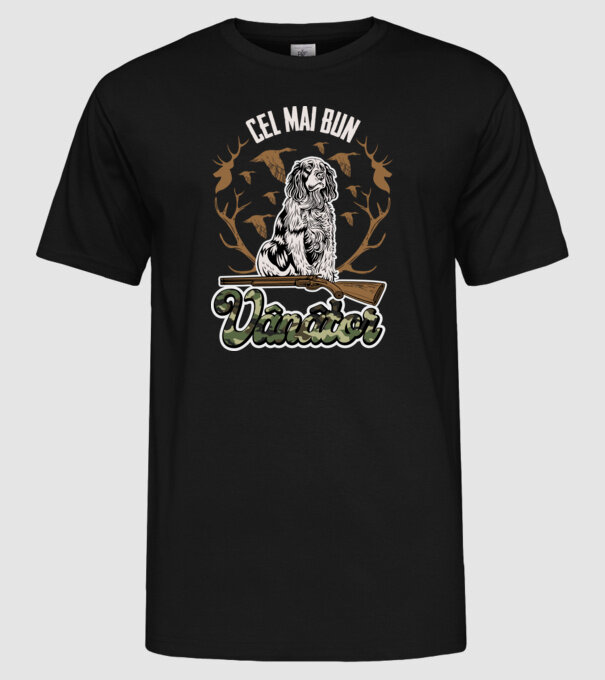 Cel mai bun vânător model negru pe tricou