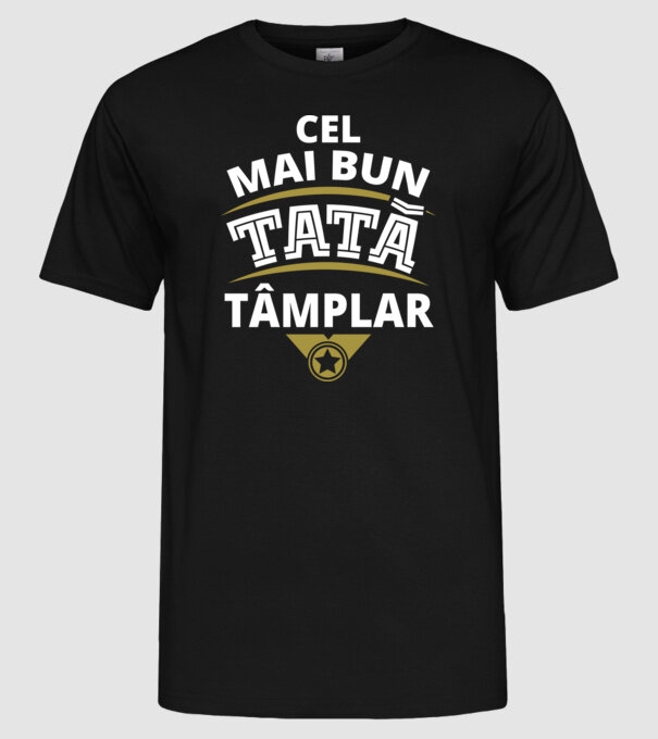 Cel mai bun tată tâmplar model negru pe tricou