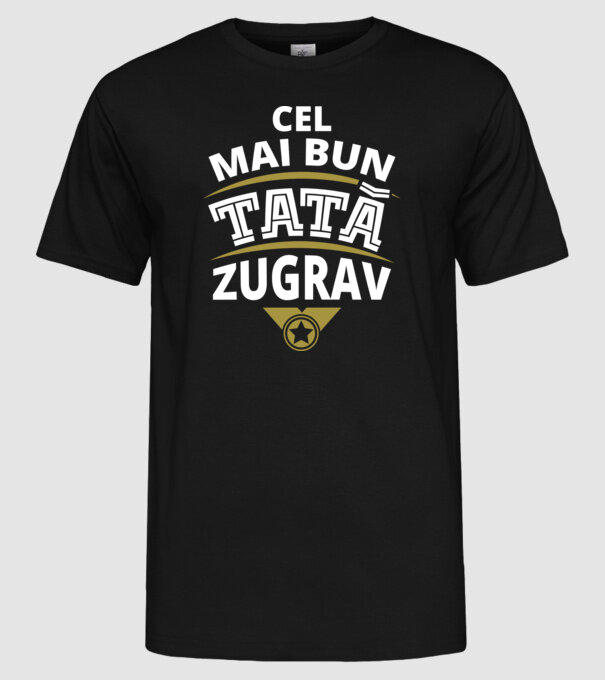 Cel mai bun tată zugrav model negru pe tricou
