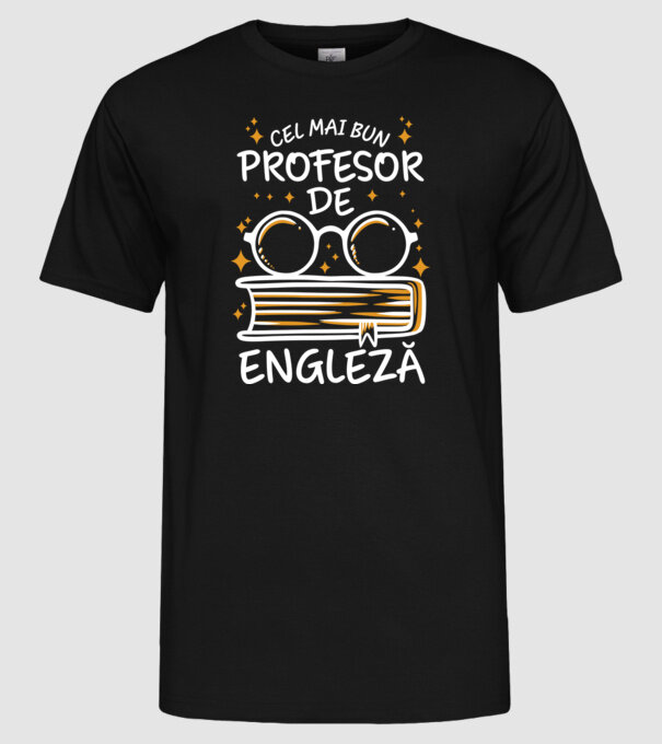 Cel mai profesor engleză model negru pe tricou