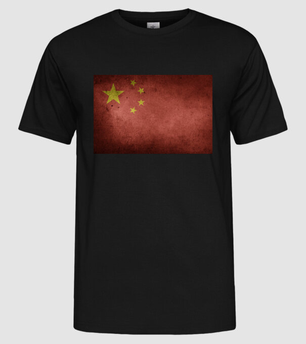 CHINA model negru pe tricou
