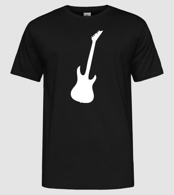 chitară model negru pe tricou