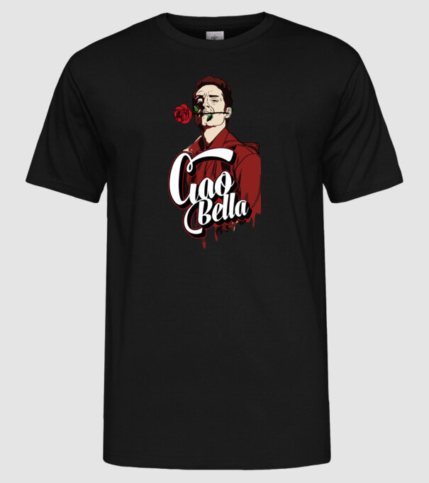 ciao bella berlin rose model negru pe tricou