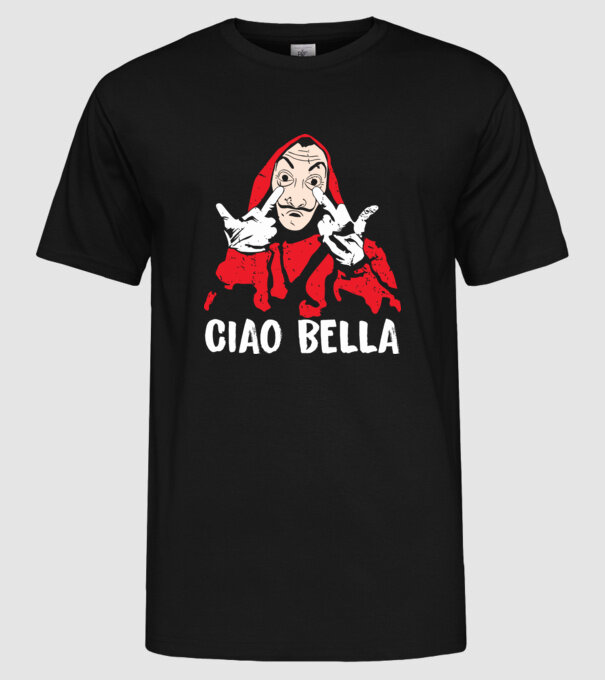 ciao bella dali model negru pe tricou