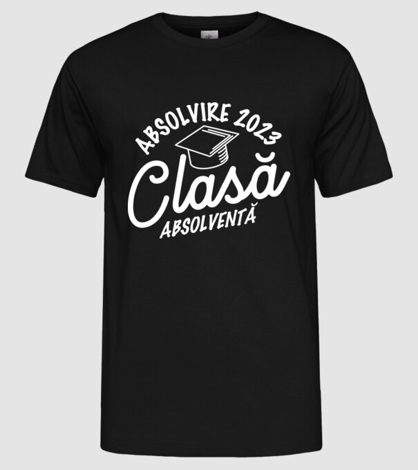 Clasă absolventă model negru pe tricou