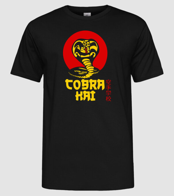 cobra kai japan logo model negru pe tricou