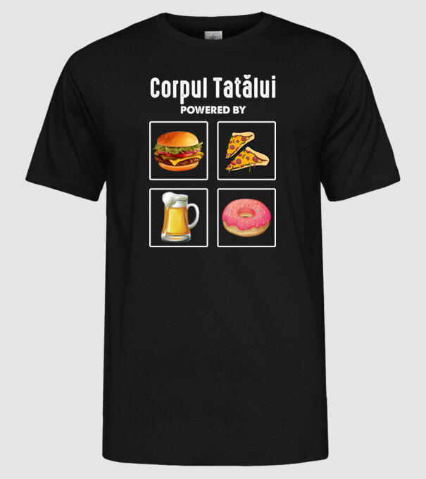 Corpul Tatălui model negru pe tricou