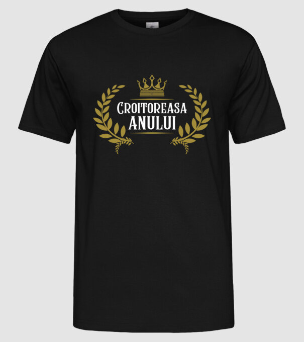 Croitoreasa anului model negru pe tricou