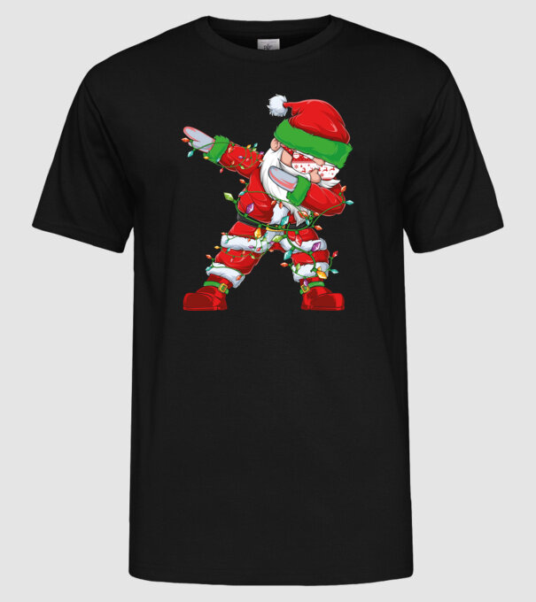 Dab Santa model negru pe tricou