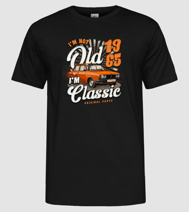 DACIA 1965 model negru pe tricou