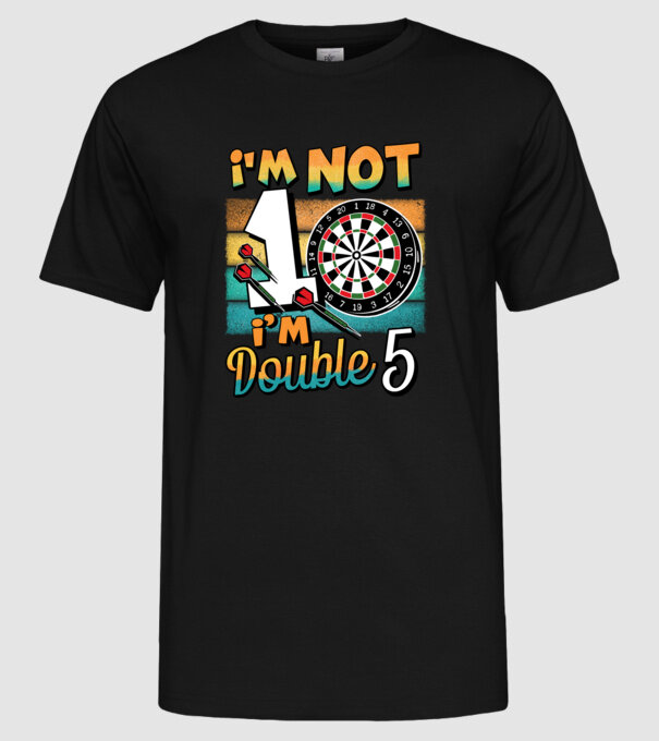 Darts Birthday 10 years old model negru pe tricou
