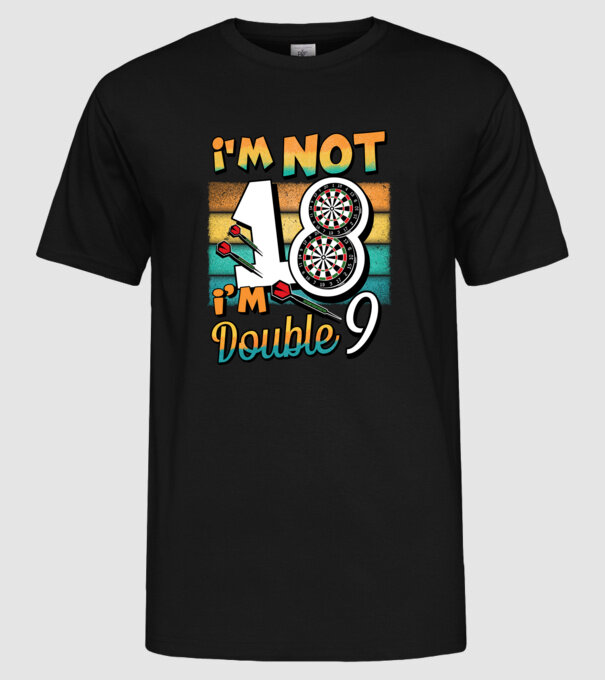 Darts Birthday 18 years old model negru pe tricou