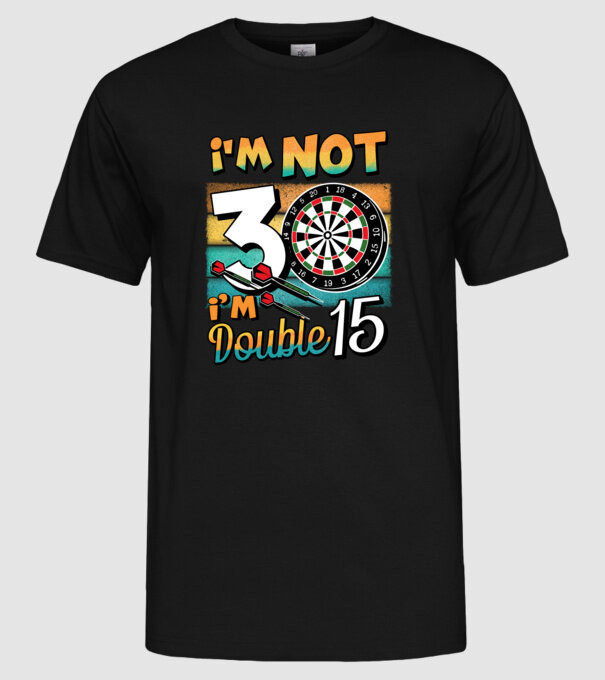 Darts Birthday 30 years old model negru pe tricou