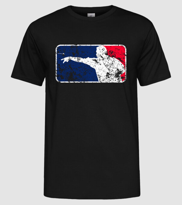 Darts League Destroy model negru pe tricou