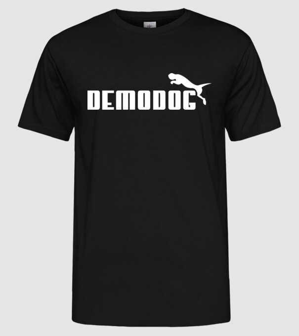 demodog logo model negru pe tricou