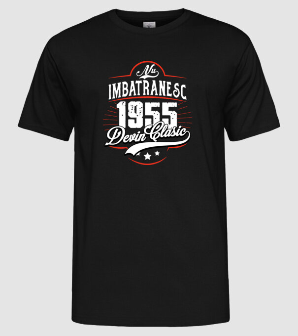 Devin Clasic - 1955 model negru pe tricou