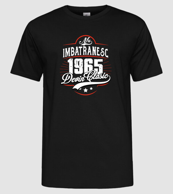 Devin Clasic - 1965 model negru pe tricou