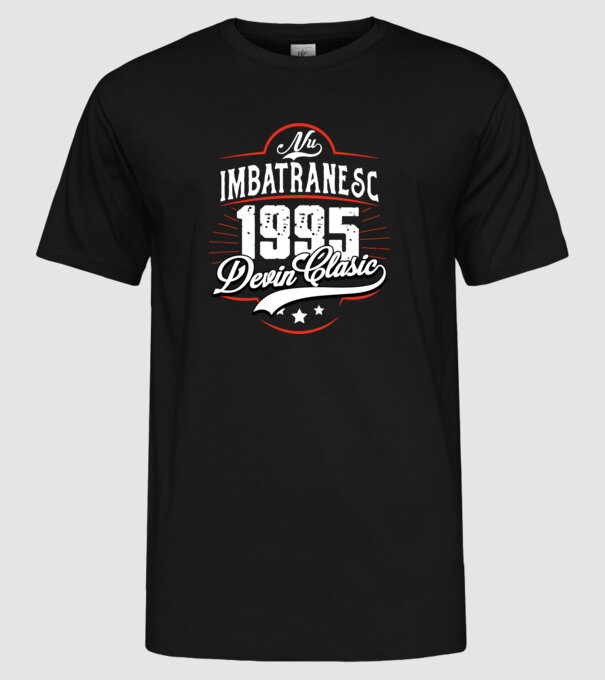 Devin Clasic - 1995 model negru pe tricou
