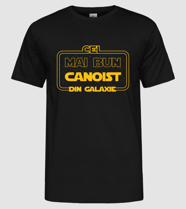 Cel mai bun canoist din galaxie model negru pe tricou