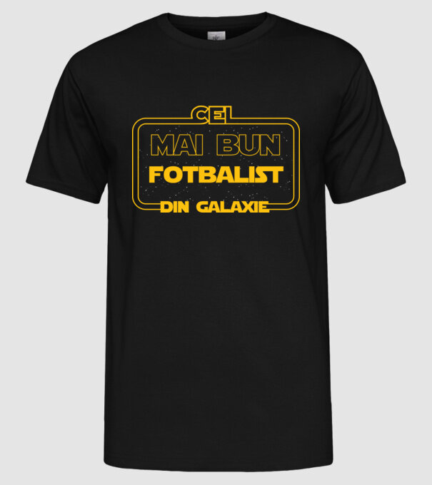 Cel mai bun fotbalist din galaxie model negru pe tricou