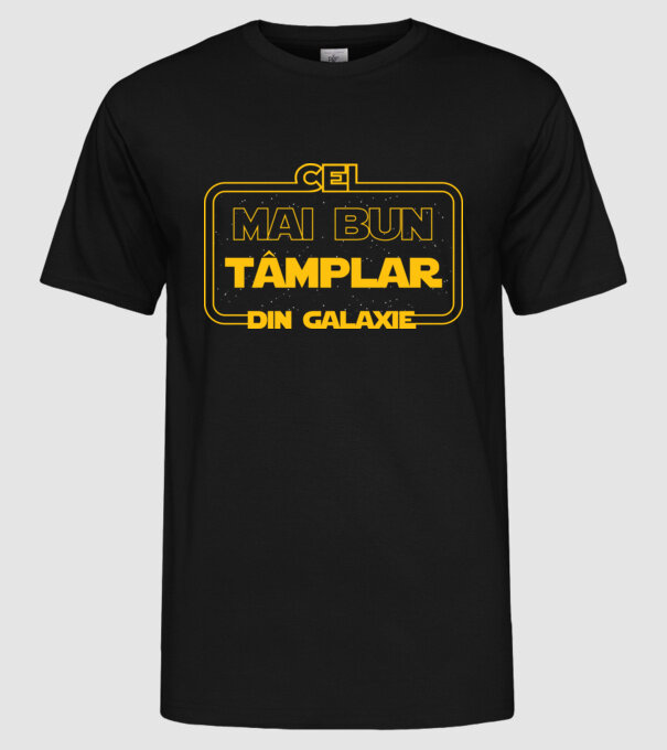 Cel mai bun tâmplar din galaxie model negru pe tricou