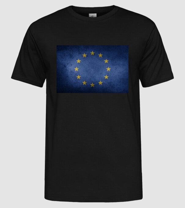 EU model negru pe tricou