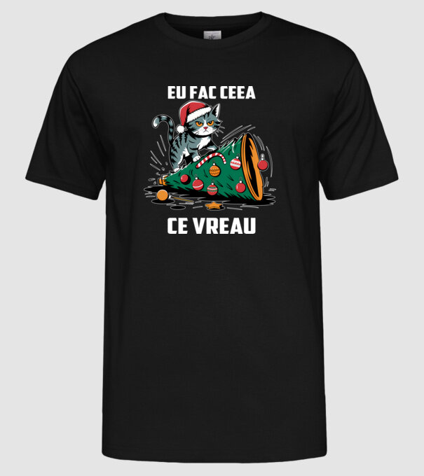 Eu fac ceea ce vreau Negru model negru pe tricou