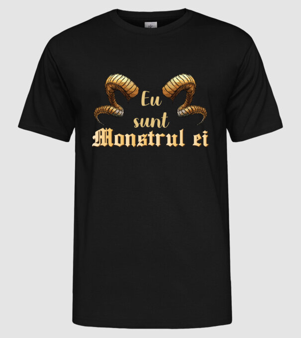 eu sunt monstrul ei model negru pe tricou