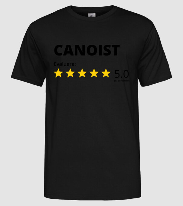 Evaluare 5 CANOIST model negru pe tricou
