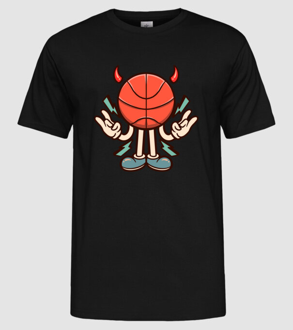 Evil basketball model negru pe tricou