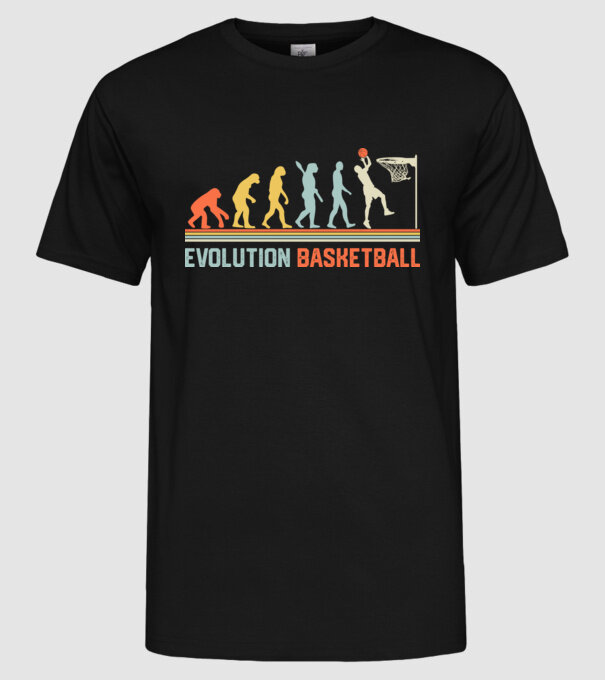 Evolution basketball model negru pe tricou