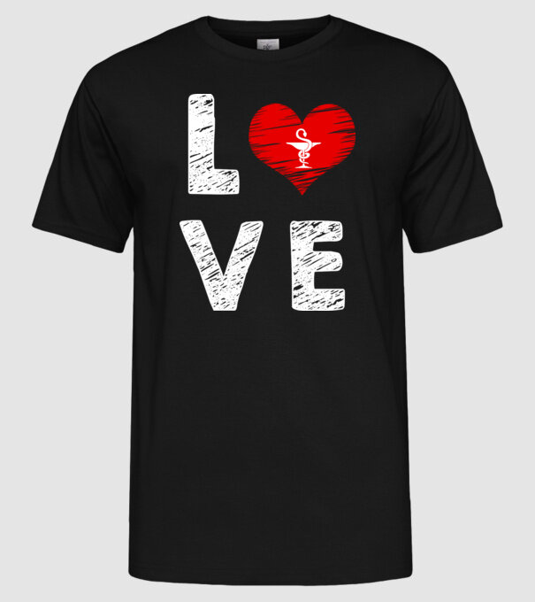 Farmacist love model negru pe tricou