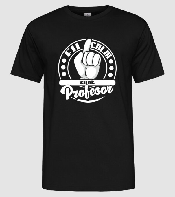 Fii calm.... sunt profesor model negru pe tricou