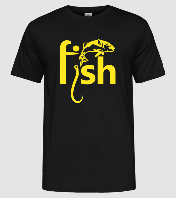 Fish model negru pe tricou