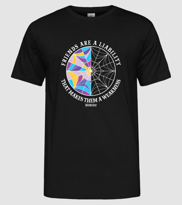 Friends are liability model negru pe tricou