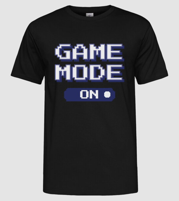 Gamer - Game mode on model negru pe tricou