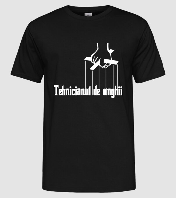 Tehnicianul de unghii model negru pe tricou