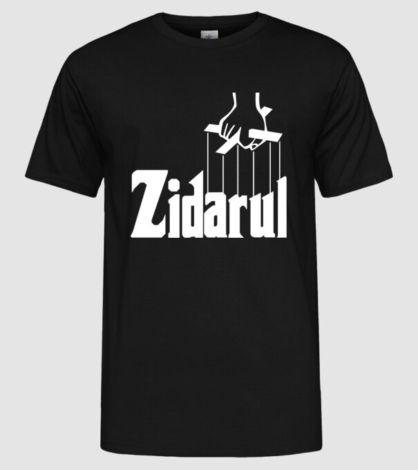 Zidarul model negru pe tricou