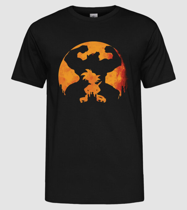 goku sunset model negru pe tricou