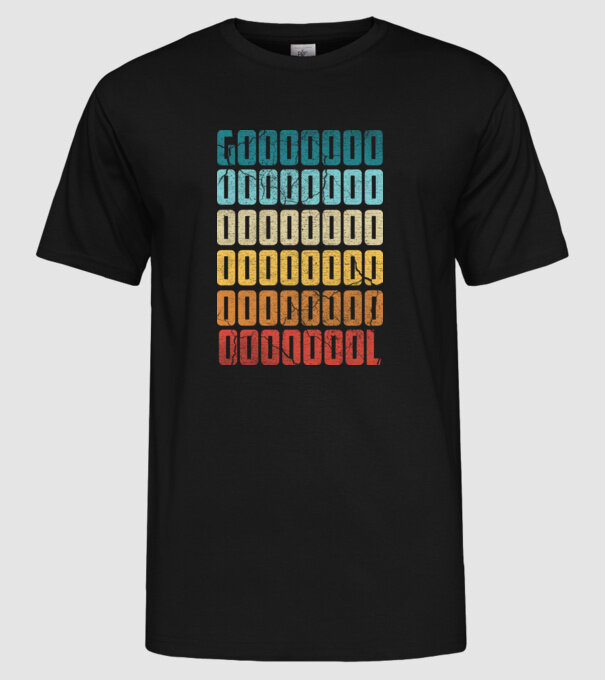 GOOOL retro model negru pe tricou