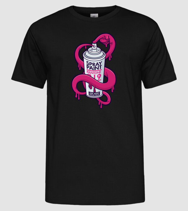 Graffiti model negru pe tricou