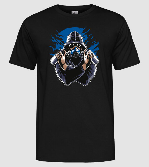 Graffiti model negru pe tricou