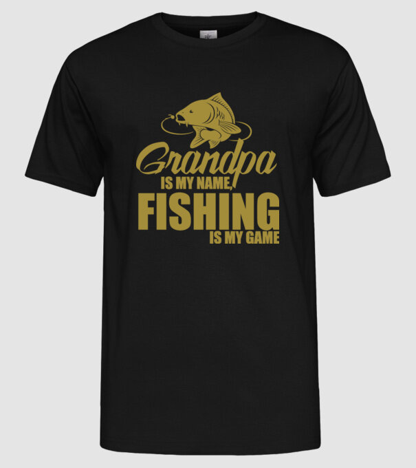 Grandpa is my name model negru pe tricou