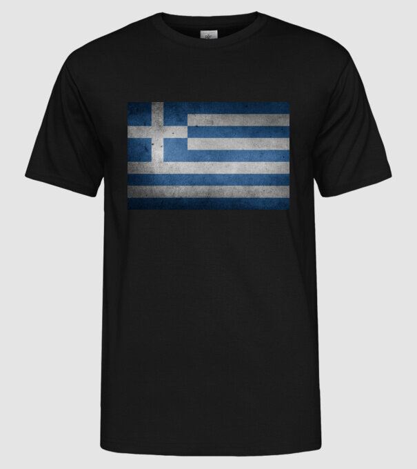 GREECE model negru pe tricou