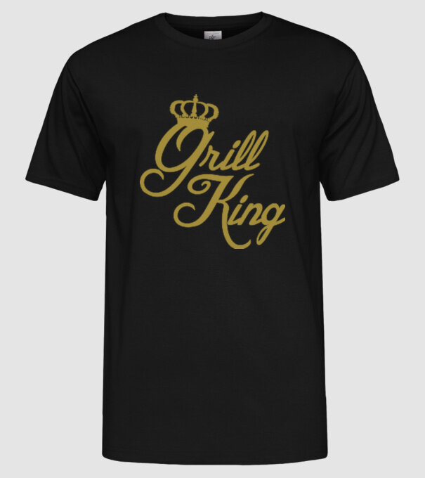 Grill King model negru pe tricou